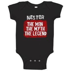 Nestor The Man The Myth The Legend Baby One Piece Nestor The Man The Myth The Legend Baby One Piece
