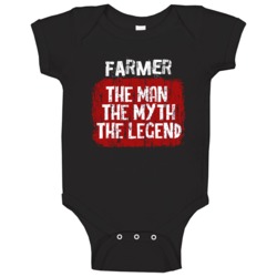 Farmer The Man The Myth The Legend Baby One Piece Farmer The Man The Myth The Legend Baby One Piece