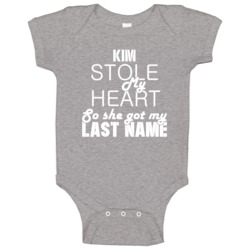 Kim Stole My Heart Trending Baby One Piece Kim Stole My Heart Trending Baby One Piece