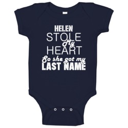 Helen Stole My Heart Trending Baby One Piece Helen Stole My Heart Trending Baby One Piece