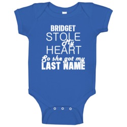 Bridget Stole My Heart Trending Baby One Piece Bridget Stole My Heart Trending Baby One Piece