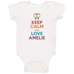 Keep Calm And Love Amelie Lesbian Pride Lgbt Baby One Piece Keep Calm And Love Amelie Lesbian Pride Lgbt Baby One Piece