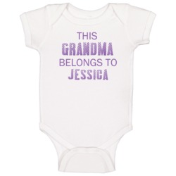 This Grandma Belongs To Jessica Name Baby One Piece This Grandma Belongs To Jessica Name Baby One Piece