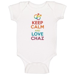 Keep Calm And Love Chaz Gay Pride Lgbt Baby One Piece Keep Calm And Love Chaz Gay Pride Lgbt Baby One Piece