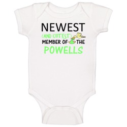 Newest And Cutest Member Of The Powells Last Name Baby One Piece Newest And Cutest Member Of The Powells Last Name Baby One Piece