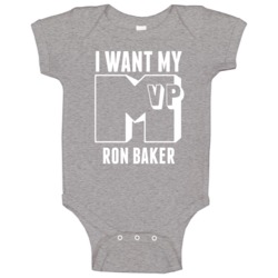 I Want My Mvp Ron Baker Wichita St Basketball Athlete Baby One Piece I Want My Mvp Ron Baker Wichita St Basketball Athlete Baby One Piece
