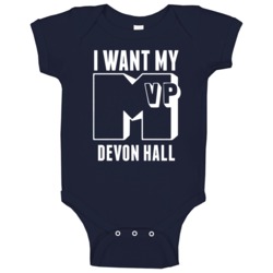 I Want My Mvp Devon Hall Virginia Basketball Athlete Baby One Piece I Want My Mvp Devon Hall Virginia Basketball Athlete Baby One Piece