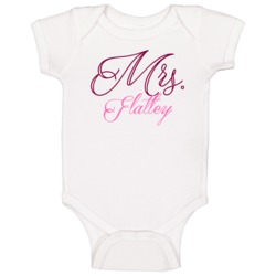Mrs Flatley Last Name Funny Baby One Piece Mrs Flatley Last Name Funny Baby One Piece