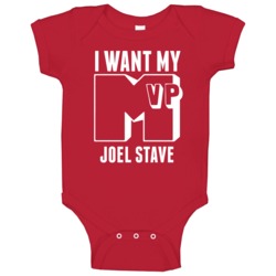 I Want My Mvp Joel Stave Wisconsin College Athlete Baby One Piece I Want My Mvp Joel Stave Wisconsin College Athlete Baby One Piece