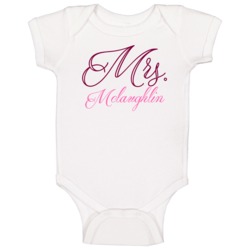 Mrs Mclaughlin Last Name Funny Baby One Piece Mrs Mclaughlin Last Name Funny Baby One Piece