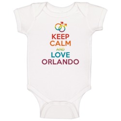 Keep Calm And Love Orlando Gay Pride Lgbt Baby One Piece Keep Calm And Love Orlando Gay Pride Lgbt Baby One Piece
