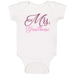 Mrs Greathouse Last Name Funny Baby One Piece Mrs Greathouse Last Name Funny Baby One Piece