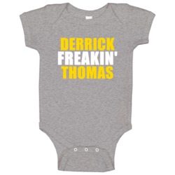 Derrick Freakin Thomas Kansas City Hall Of Fame Sports Baby One Piece Derrick Freakin Thomas Kansas City Hall Of Fame Sports Baby One Piece