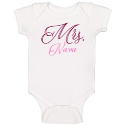 Mrs Nava Last Name Funny Baby One Piece Mrs Nava Last Name Funny Baby One Piece