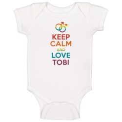 Keep Calm And Love Tobi Gay Pride Lgbt Baby One Piece Keep Calm And Love Tobi Gay Pride Lgbt Baby One Piece
