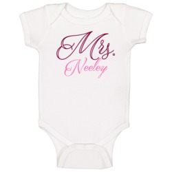 Mrs Neeley Last Name Funny Baby One Piece Mrs Neeley Last Name Funny Baby One Piece