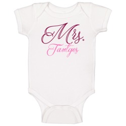 Mrs Tautges Last Name Funny Baby One Piece Mrs Tautges Last Name Funny Baby One Piece