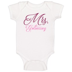 Mrs Gutierrez Last Name Funny Baby One Piece Mrs Gutierrez Last Name Funny Baby One Piece