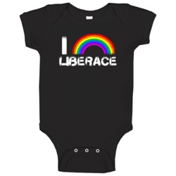 I Love Liberace Rainbow Pride Name Baby One Piece I Love Liberace Rainbow Pride Name Baby One Piece