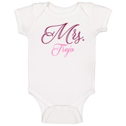 Mrs Trejo Last Name Funny Baby One Piece Mrs Trejo Last Name Funny Baby One Piece
