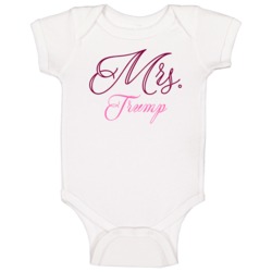 Mrs Trump Last Name Funny Baby One Piece Mrs Trump Last Name Funny Baby One Piece