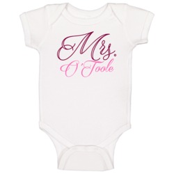 Mrs O'toole Last Name Funny Baby One Piece Mrs O'toole Last Name Funny Baby One Piece