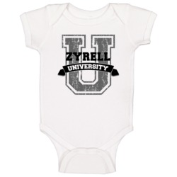 Zyrell University Funny Name Baby One Piece Zyrell University Funny Name Baby One Piece