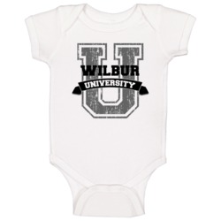 Wilbur University Funny Name Baby One Piece Wilbur University Funny Name Baby One Piece