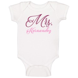 Mrs Hernandez Last Name Funny Baby One Piece Mrs Hernandez Last Name Funny Baby One Piece