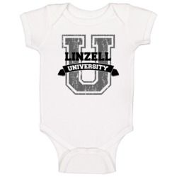 Linzell University Funny Name Baby One Piece Linzell University Funny Name Baby One Piece