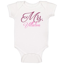 Mrs Villalon Last Name Funny Baby One Piece Mrs Villalon Last Name Funny Baby One Piece