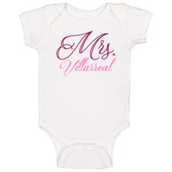 Mrs Villarreal Last Name Funny Baby One Piece Mrs Villarreal Last Name Funny Baby One Piece