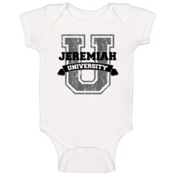 Jeremiah University Funny Name Baby One Piece Jeremiah University Funny Name Baby One Piece