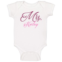 Mrs Hurley Last Name Funny Baby One Piece Mrs Hurley Last Name Funny Baby One Piece