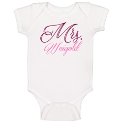 Mrs Weigold Last Name Funny Baby One Piece Mrs Weigold Last Name Funny Baby One Piece