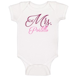 Mrs Portillo Last Name Funny Baby One Piece Mrs Portillo Last Name Funny Baby One Piece