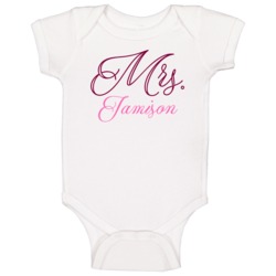 Mrs Jamison Last Name Funny Baby One Piece Mrs Jamison Last Name Funny Baby One Piece