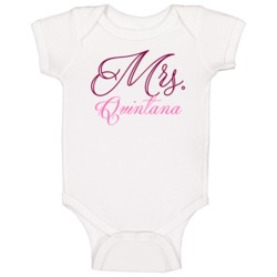 Mrs Quintana Last Name Funny Baby One Piece Mrs Quintana Last Name Funny Baby One Piece