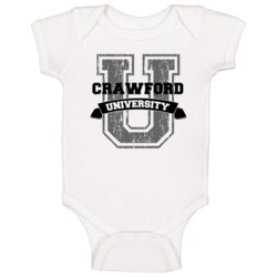 Crawford University Funny Name Baby One Piece Crawford University Funny Name Baby One Piece