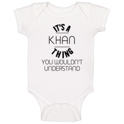 Khan Its A Thing You Wouldnt Understand Baby One Piece Khan Its A Thing You Wouldnt Understand Baby One Piece