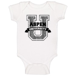 Aspen University Funny Name Baby One Piece Aspen University Funny Name Baby One Piece