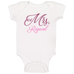 Mrs Rigaud Last Name Funny Baby One Piece Mrs Rigaud Last Name Funny Baby One Piece