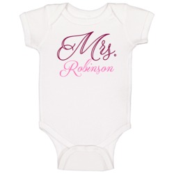 Mrs Robinson Last Name Funny Baby One Piece Mrs Robinson Last Name Funny Baby One Piece