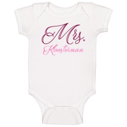 Mrs Kloosterman Last Name Funny Baby One Piece Mrs Kloosterman Last Name Funny Baby One Piece