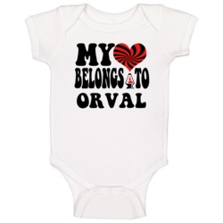My Heart Belongs Love Orval Baby One Piece My Heart Belongs Love Orval Baby One Piece