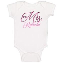 Mrs Rutecki Last Name Funny Baby One Piece Mrs Rutecki Last Name Funny Baby One Piece