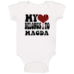My Heart Belongs Love Magda Baby One Piece My Heart Belongs Love Magda Baby One Piece