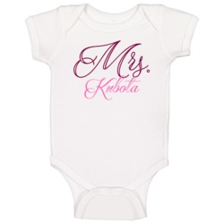 Mrs Kubota Last Name Funny Baby One Piece Mrs Kubota Last Name Funny Baby One Piece