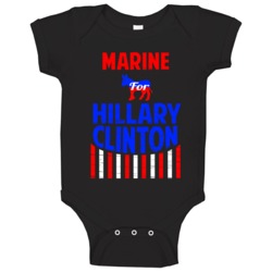 Marine Illinois For Hillary Clinton President Election 2016 Baby One P Marine Illinois For Hillary Clinton President Election 2016 Baby One P