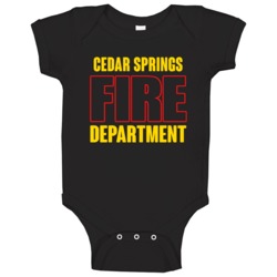 Cedar Springs Fire Department Personalized City Baby One Piece Cedar Springs Fire Department Personalized City Baby One Piece